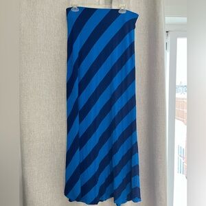 Ann Taylor Navy and Cobalt Maxi Skirt